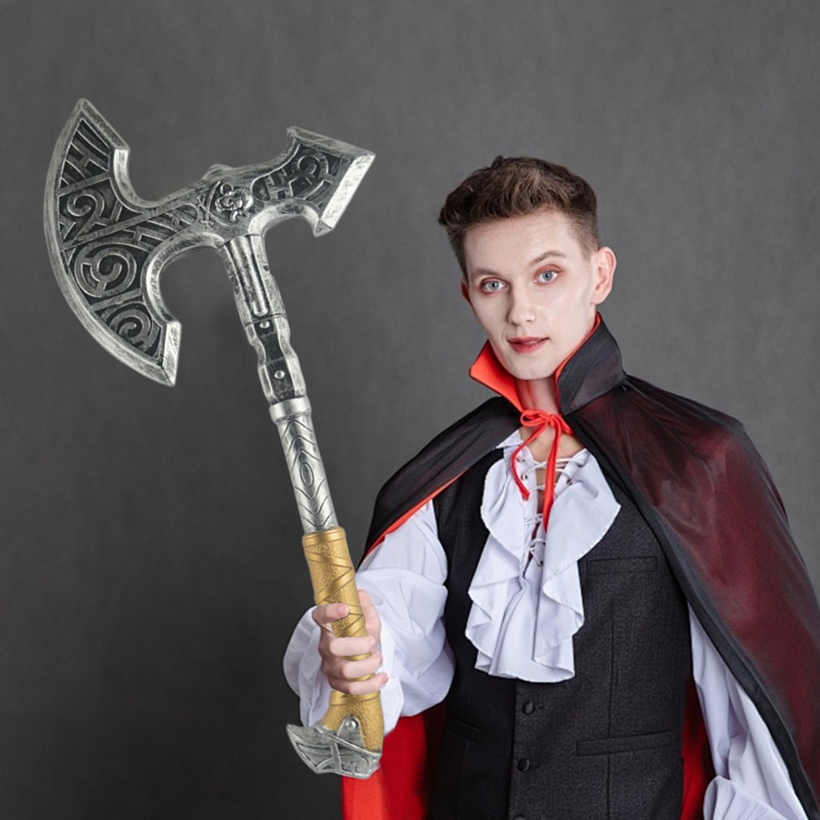 Accessoire de Hache d'halloween 2 pièces, Hache à Main en Plastique réaliste pour déguisement d'halloween, Jeu de rôle fête Cosplay