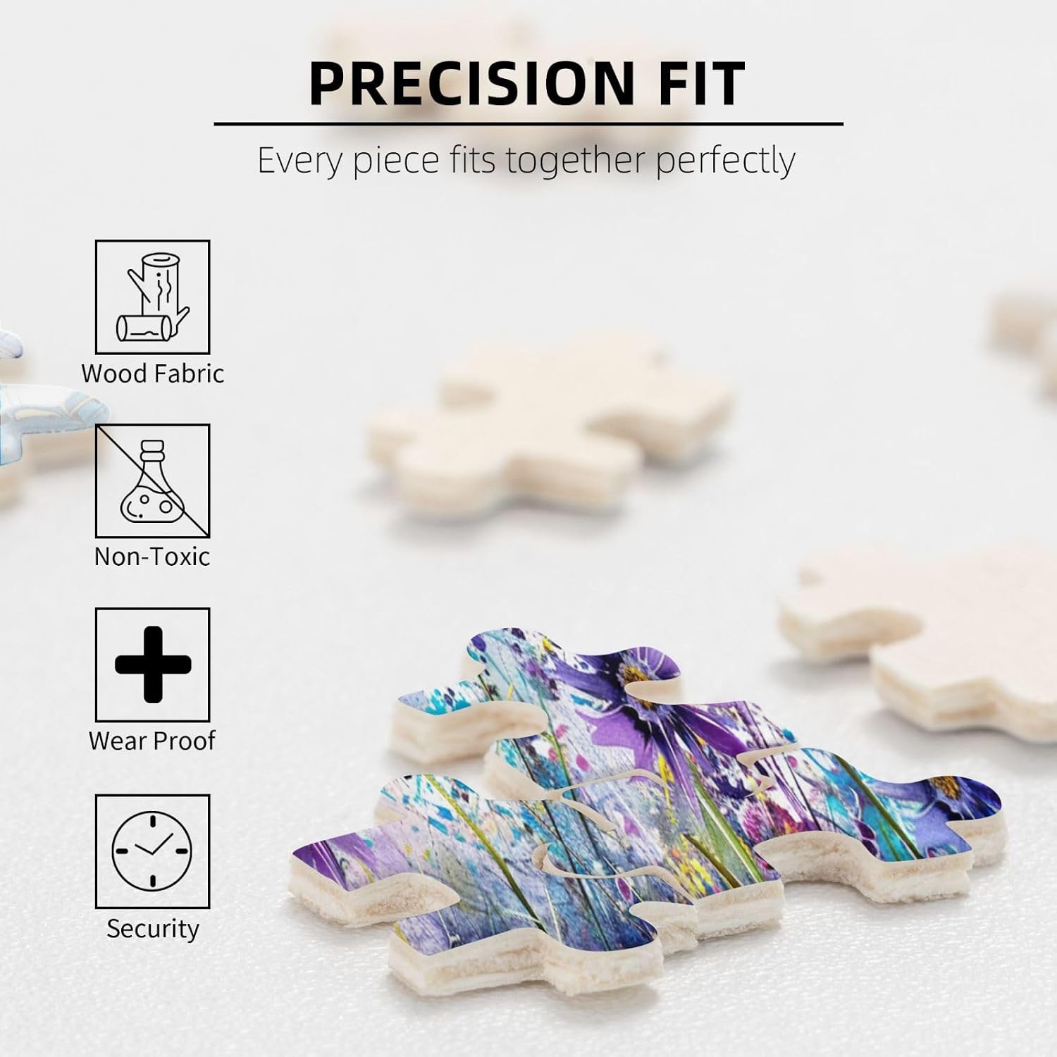 Cafemira 500 Pcs Wooden Puzzle for Adult,Jigsaw Dragonflies and Flowers,Exercise Hands On Skills and Thinking,Relieve Stress and Enjoy The Fun of Solving Puzzles,Forget The Troubles of Life