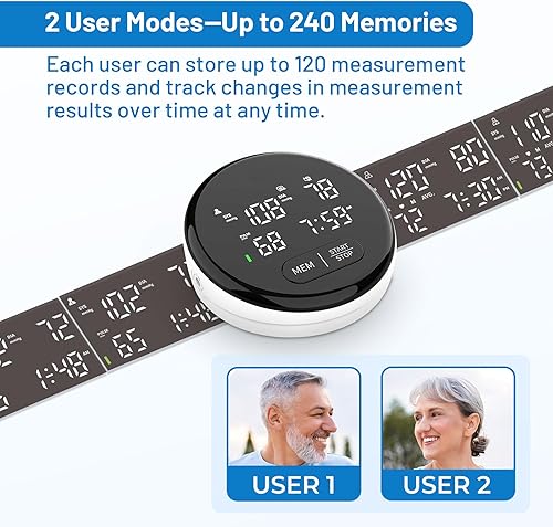 Miniatura 3 de Monitor de presión arterial monitores automáticos para el brazo superior para uso doméstico, puño ajustable de 8.7 a 16.5 pulgadas con función de