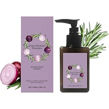 Onion Hydrosol Shampoo, Organic Onion & Rosemary Shampoo for Hair Strengthening, Hair Shampoos with Rosemary Extract for All Hair Types, Volumizes Hair & mproves Texture, 3.38 Fl Oz 1pc
