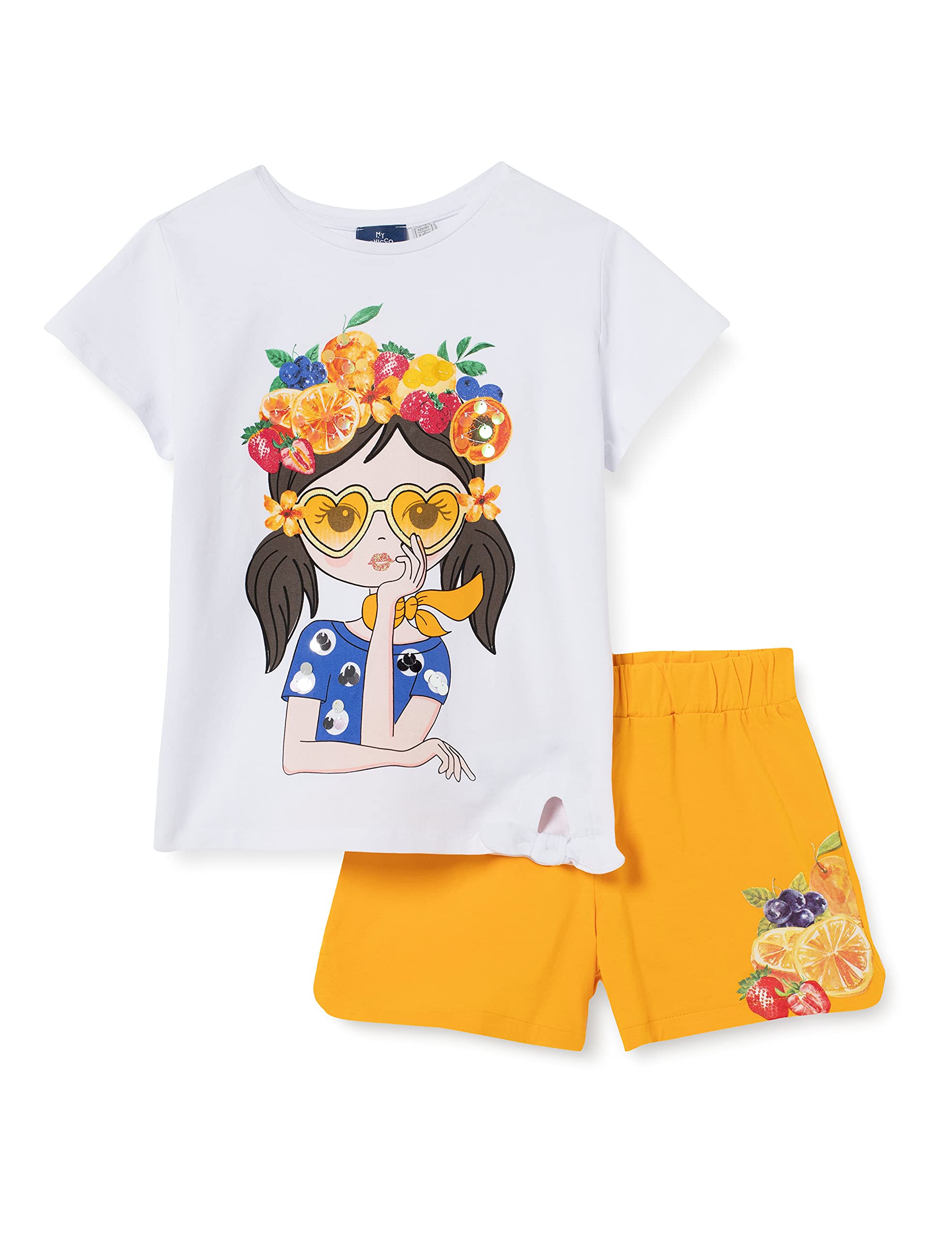 Chicco T-shirt + szorty Niemowlęta - dziewczynki Completino t-shirt + pantaloncini