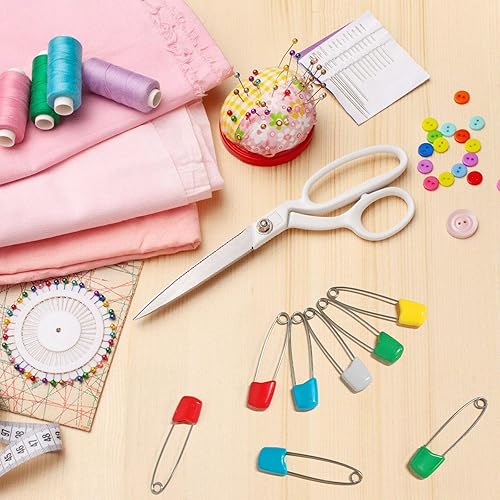 Miniatura 7 de 120 pasadores de pañal, pasadores de seguridad para bebés de 2.2 pulgadas, coloridos pasadores de pañales de acero inoxidable para pañales de tela,