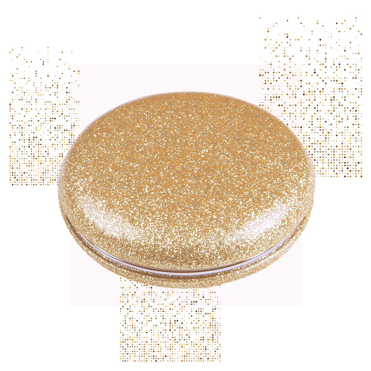 Scarlet Line Small Double Sided Foldable Purse Mirror for Women Round Magnifying Hand Mirror for Makeup Handy Compact Design Travel Mirror_Rose Gold-image-15