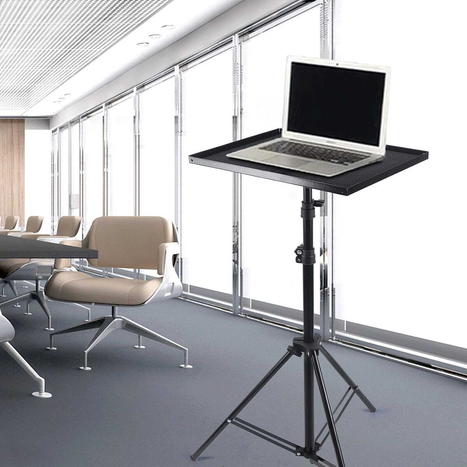 Projector Stand - Multi-Purpose Adjustable Laptop Stand, Computer DJ Equipment Studio Stand Mount Holder, Height Adjustable, Laptop Projector for Stage or Studio