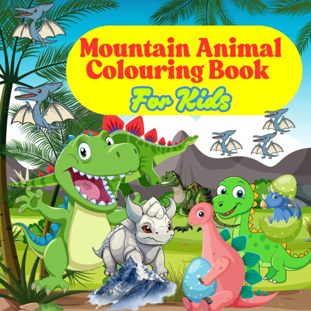 Mountain Animal Colouring Book: Learn About Mountain Animals Through Fun and Simple Coloring Pages