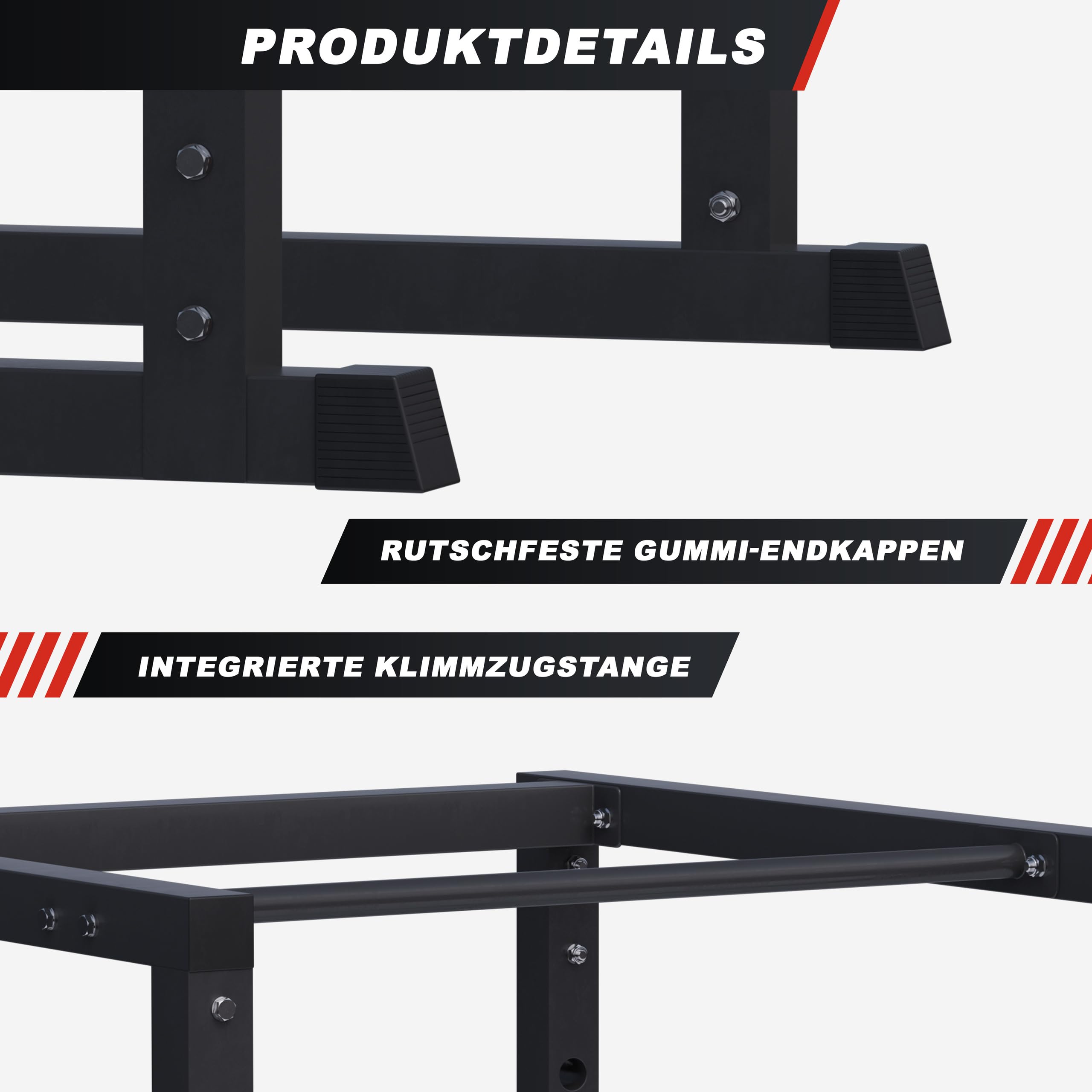 GORILLA SPORTS® Power Rack - 103x120x212cm, Altezza Regolabile, Acciaio, Carico: 250kg - Multifunzione Palestra, Smith Machine, Macchinari Palestra, Rack Pull Up, Trazioni, Stazione, Attrezzi