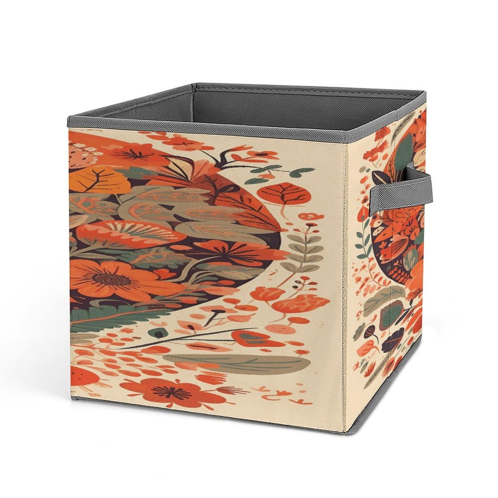 Fekiloot Style Folk Flowers Storage Bins Storage Baskets