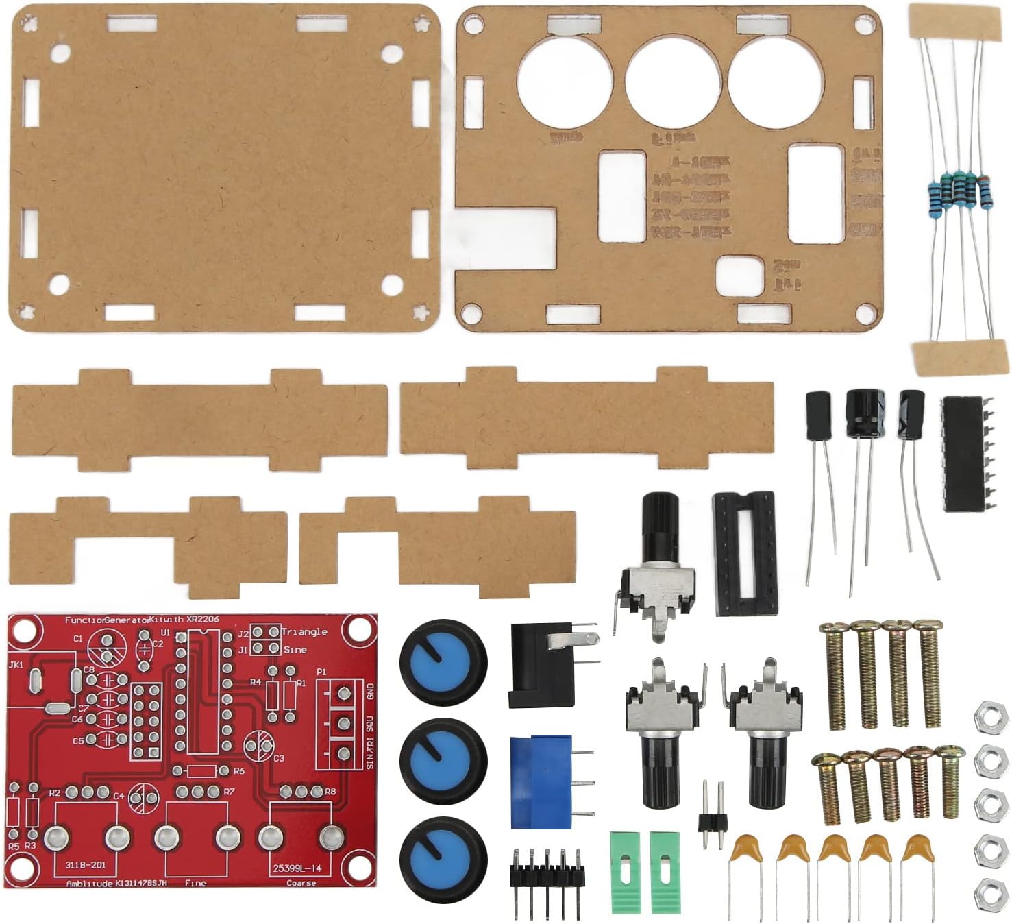 XR2206 Function Generator with Shell 5 Digit Resolution DIY Generator Kit Function Module for Engineers Technicians Factories