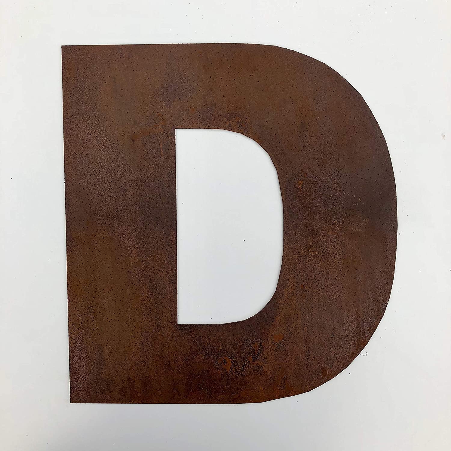 Rustic Metal Letter D 12” Tall – Bold Rusty Sign Vintage Home And Garden Decor