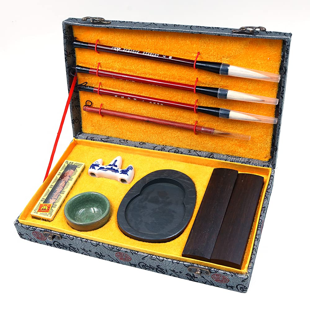 CENPEK 10 Pack Chinese Calligraphy Brushes Gift Calligraphy Sumi Brush Chinese Brushes for Beginners