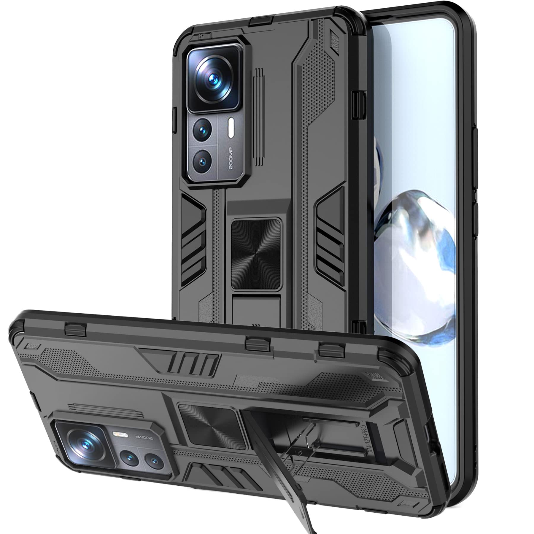 YXINDAFU Cover Xiaomi 12T Pro 5G,360 Gradi Full Body Antiurto Case [Silicone TPU Anteriore e PC Hard Posteriore ] 2 in1 Protezione Custodia per Xiaomi 12T/ Xiaomi 12T Pro,Trasparente