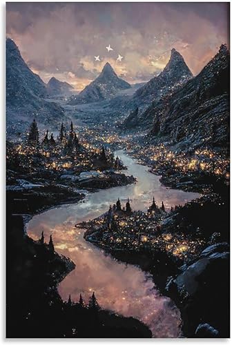 Miniatura 1 de AAHARYA Póster de la corte nocturna de Sarah J. Maas, con texto en inglés "A Court of Thorns and Roses Night Court of Thorns and Roses", lienzo