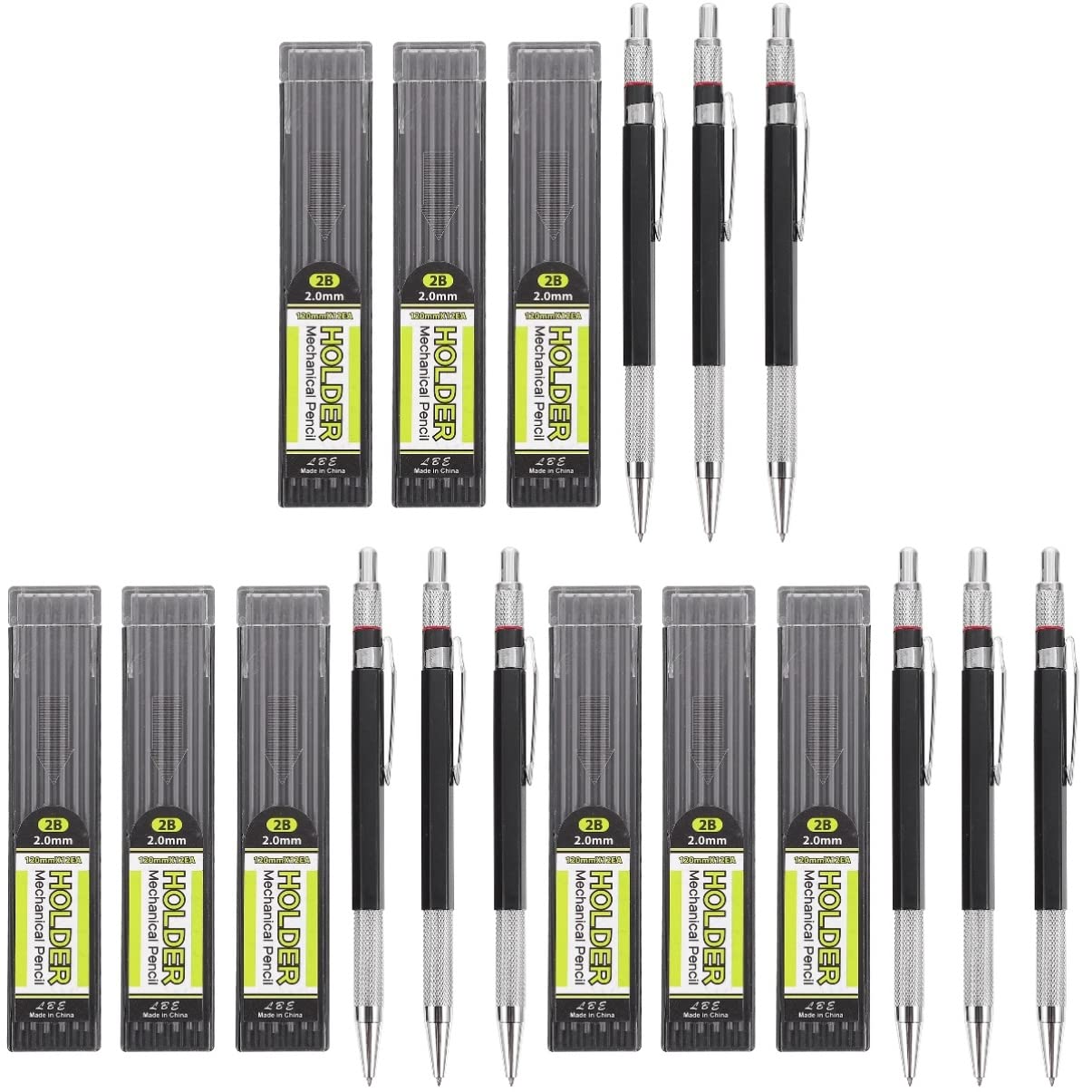 EXCEART 9sets Matite Meccaniche Plastica Per Studenti Design Creativo Forma Di Cactus Per Scrittura Disegno e Progetti Professionali