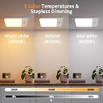 NARUNDREN Magnetic Rechargeable Motion Sensor Light for Closet Indoor Use | 6000mAh Battery Powered, 400LM Brightness, 3 Color Temps & 5-Step Dimming, Wireless LED Ceiling Light with Remote