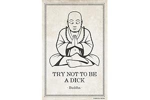 Try Not To Be A Dick Poster Print: Humorous Wall Decor for Guys