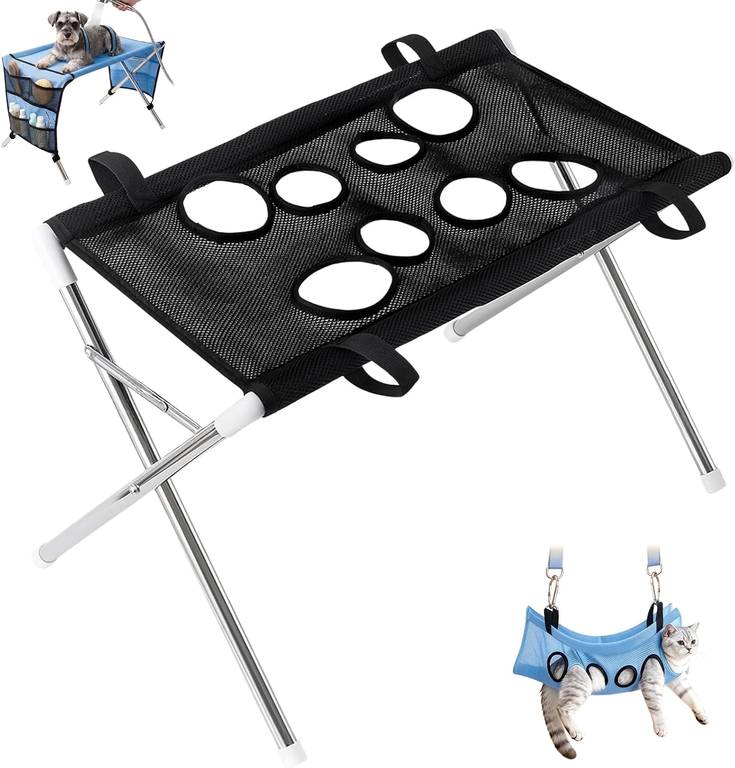 2026 Upgraded Dog Bath Hammock, Dog Bathing Holder, Dog Bathing Bed,Black B