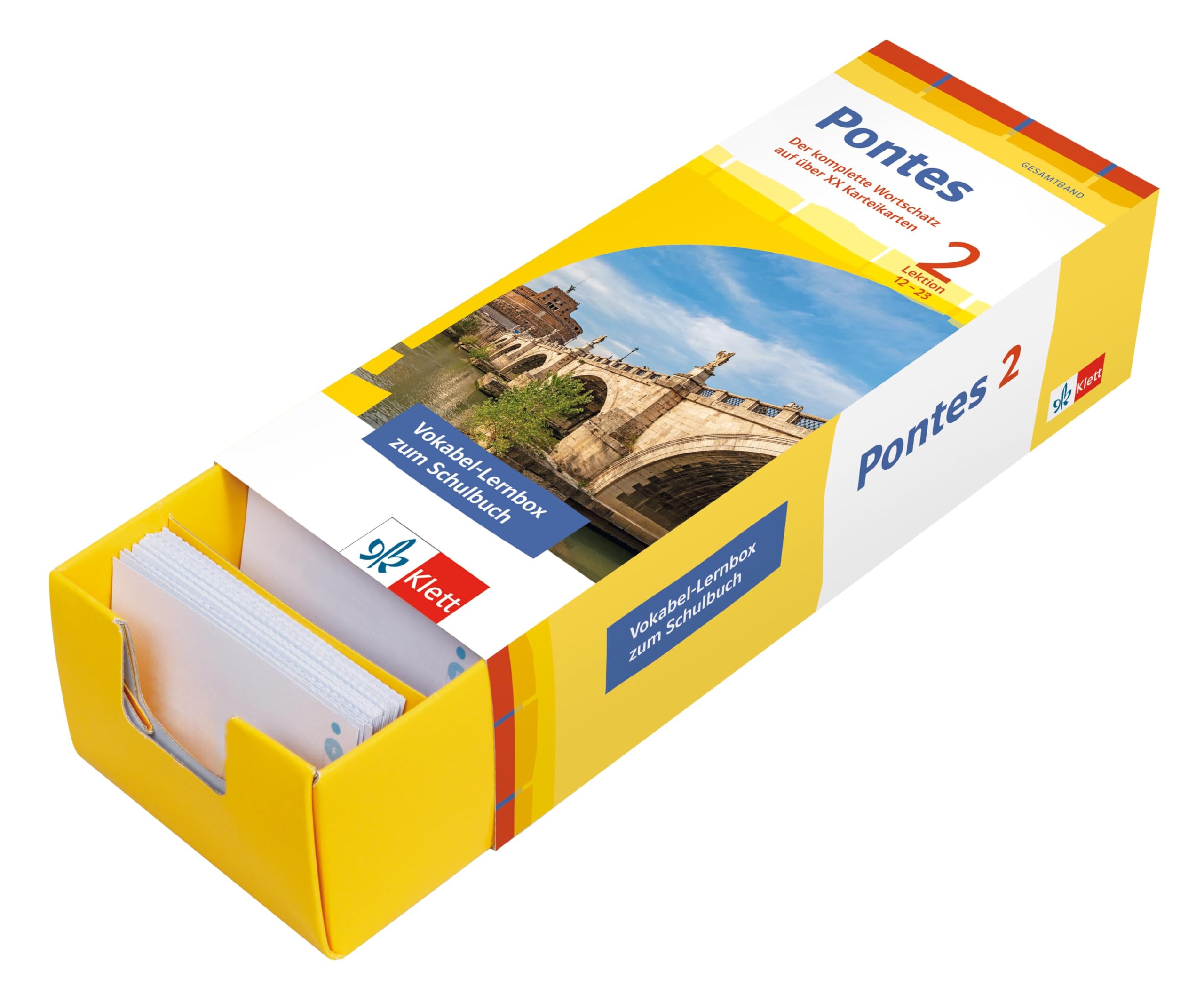 Pontes 2 Gesamtband (ab 2020) - Vokabel-Lernbox zum Schulbuch 2. Lernjahr: Latein passend zum Lehrwerk üben, Lektion 12-23 (Pontes Gesamtband. Ausgabe 2020)