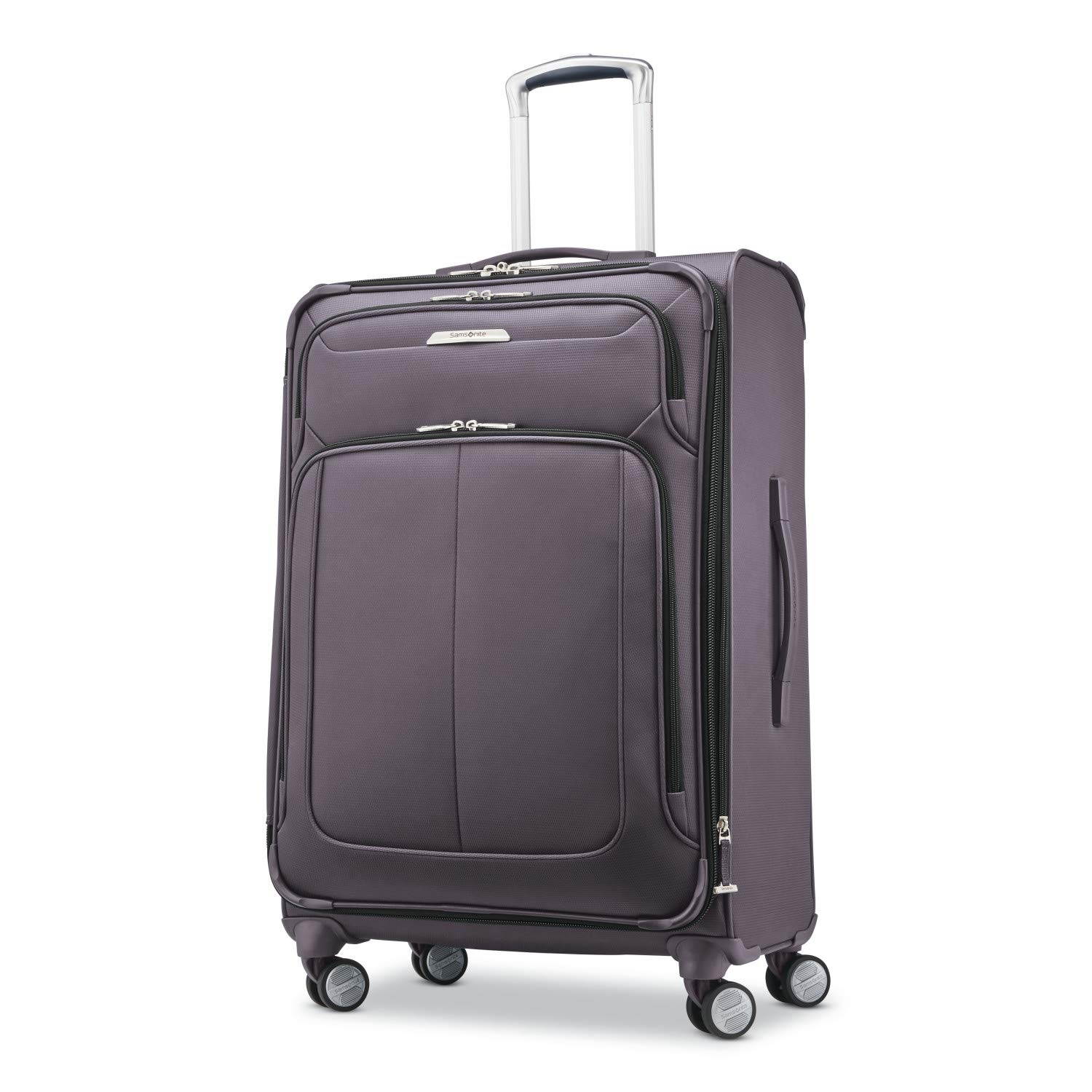 SamsoniteSolyte DLX Softside Expandable Luggage with Spinner Wheels, Mineral Grey, Checked-Medium 25-Inch