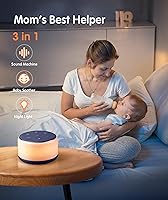 Vista 2 de FamiSym Máquina de Sonido para Dormir para Bebés, Niños y Adultos - Máquina de Ruido Blanco Recargable para Dormir con Luz Nocturna, 34 Sonidos