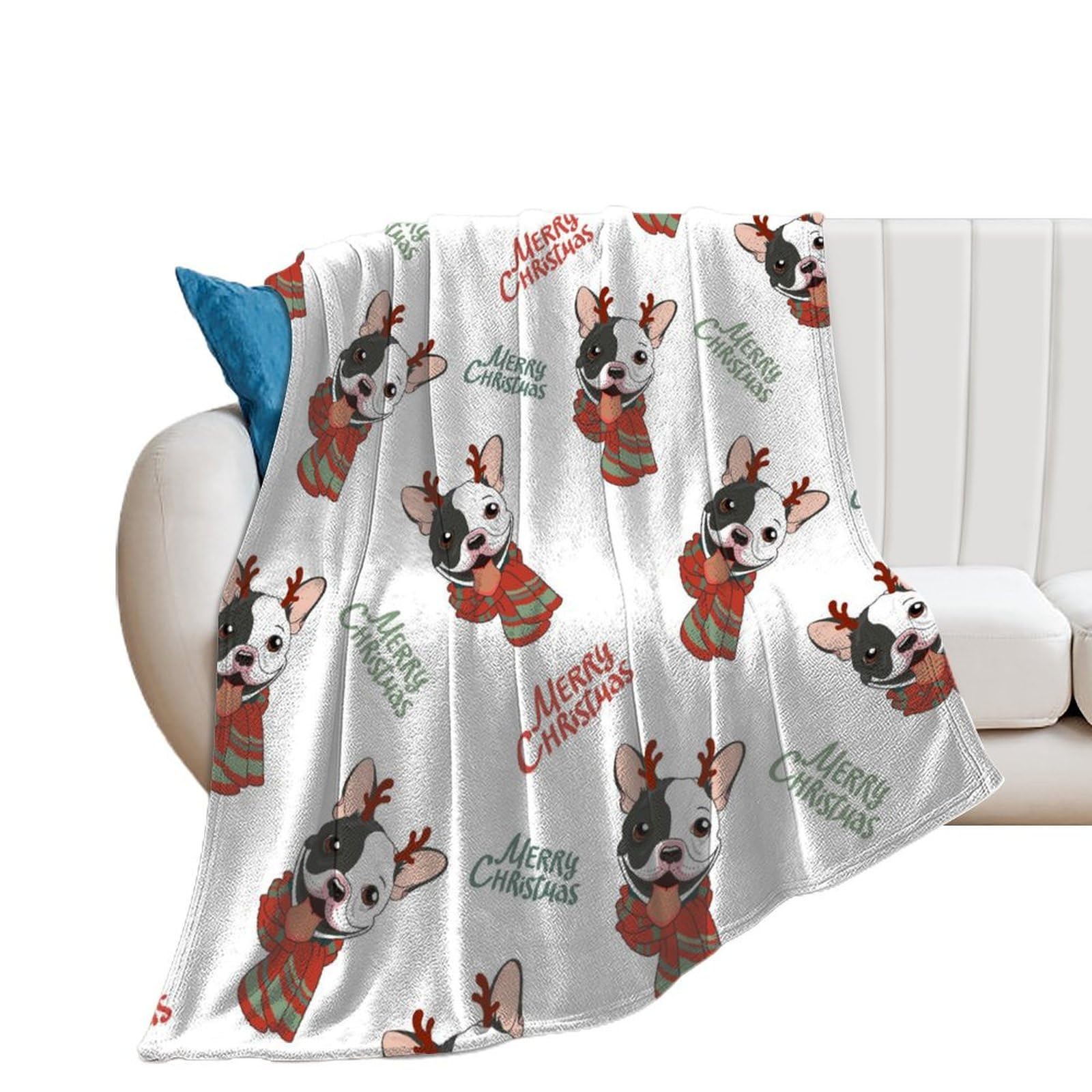Couverture polaire Noël 130x150 cm pour canapé et lit de chambre