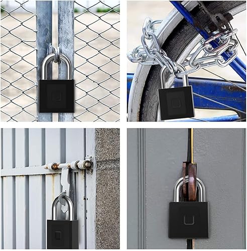 Miniatura 8 de Candado de combinación de candado de puerta bloqueo de bloqueo de bloqueo de bloqueo de aplicación de teléfono de huellas dactilares eLinkSmart -