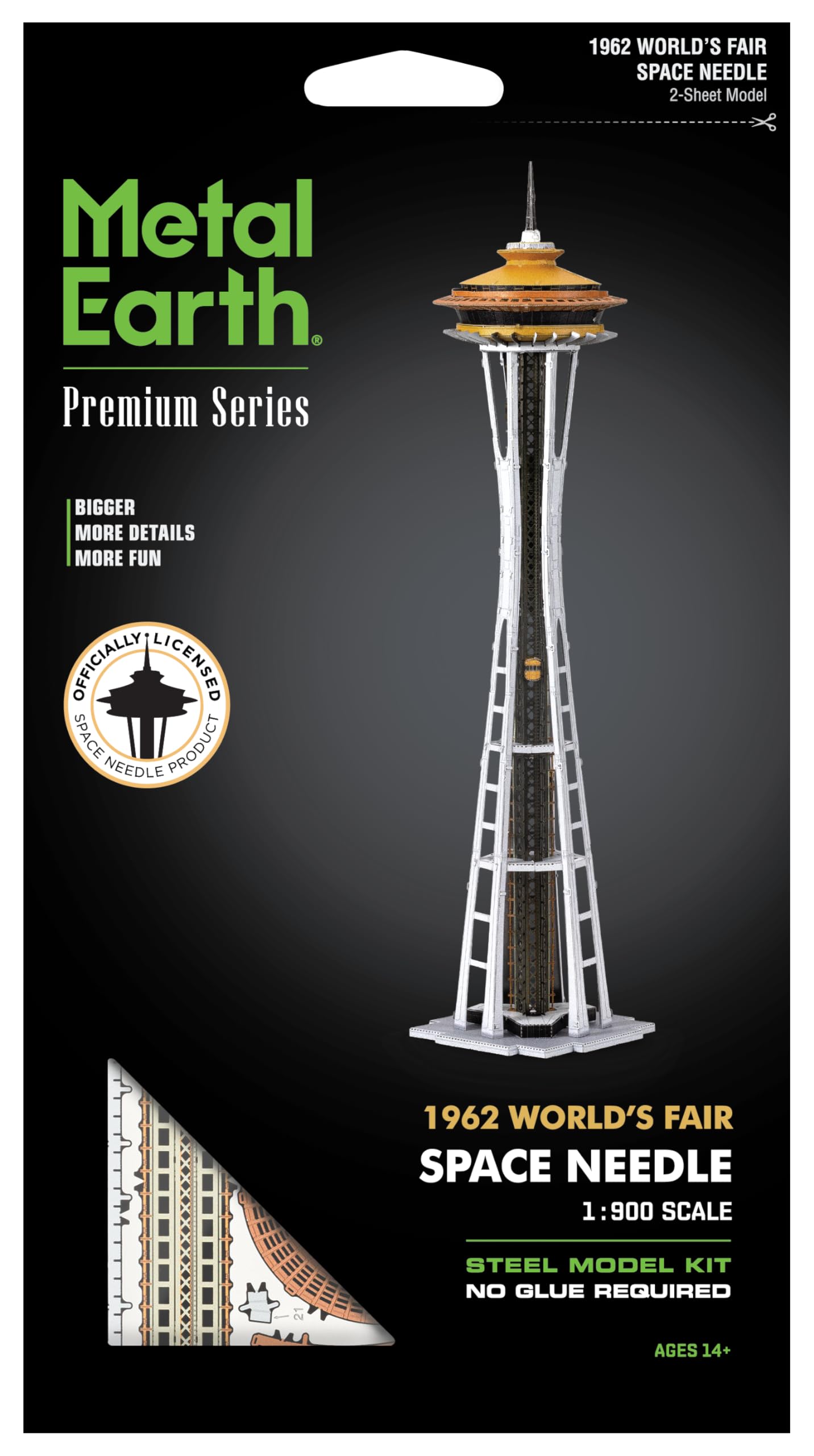 Metal Earth Premium Series 1962 World's Fair Space Needle 3D Metal Model Kit Fascinations