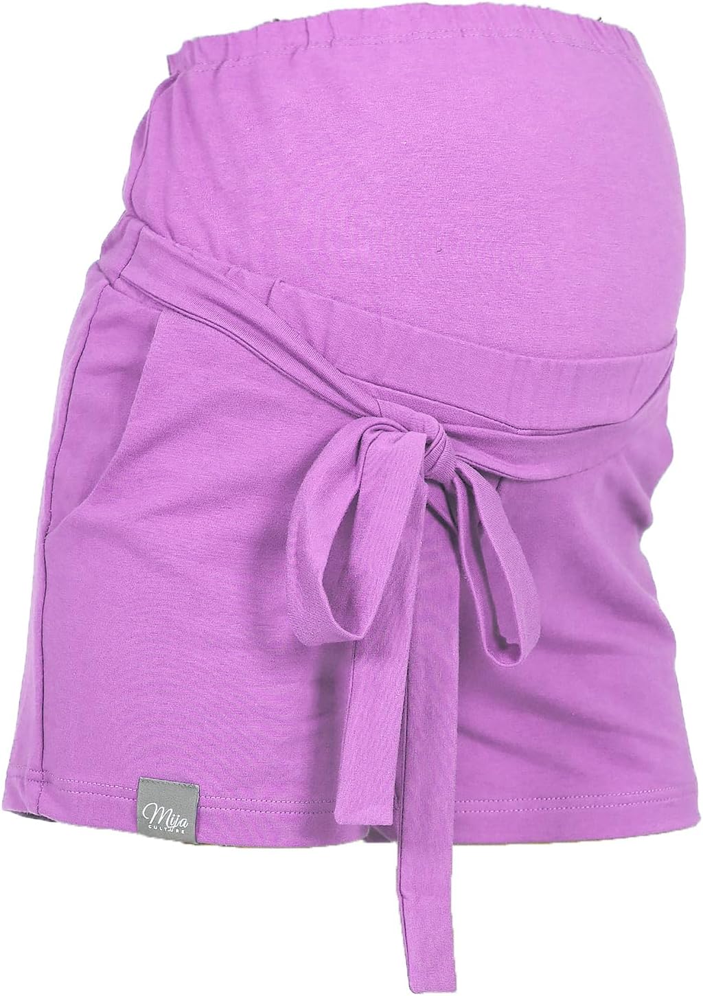 Pantaloncini Premaman MijaCulture In Cotone - Corti Per Estate, Comodi E Regolabili Per Gravidanza - Foto 5