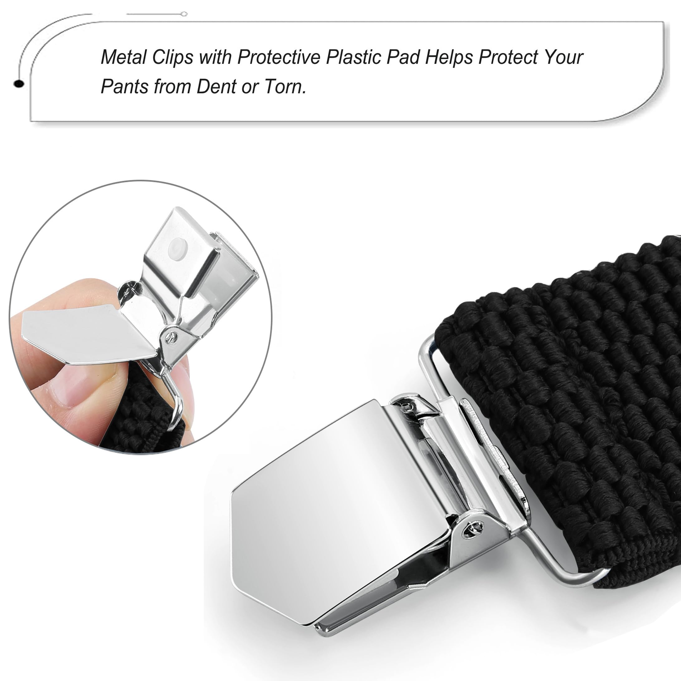 Tirantes para hombre de 4 cm de ancho, forma en X con clips de metal, tirantes para hombre, extrafuertes y elásticos, longitud ajustable para hombres y mujeres, monos vaqueros, pantalones de