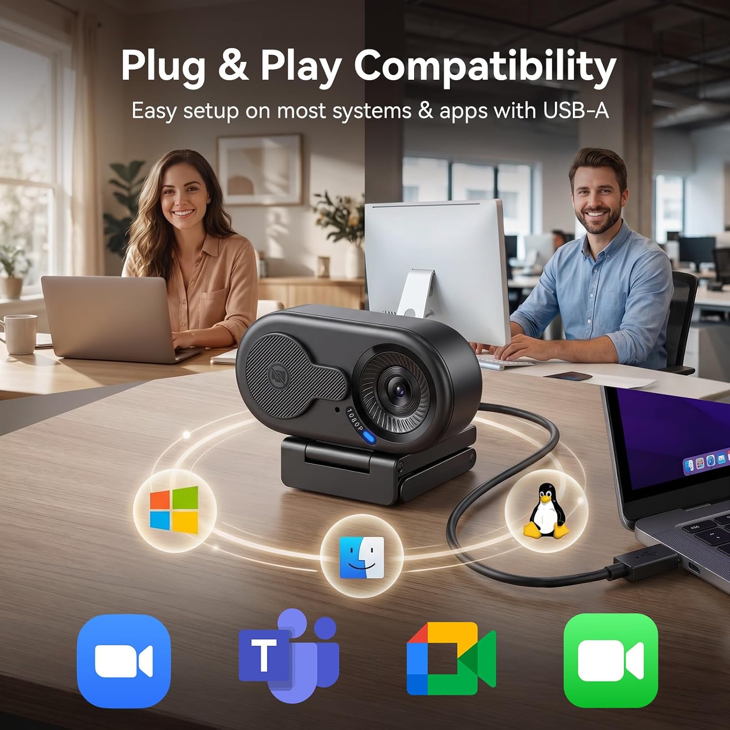 EMEET C100 1080P Webcam for PC, Fixed Focus, 66° FOV, Built-in Mic, Privacy Cover, Portable Metal Clip, Computer Camera for Home Office, Online Learning, Meetings, Streaming, Desktop, Laptop, PC USB-A 10 71RtyWLyyQL. AC SL1500