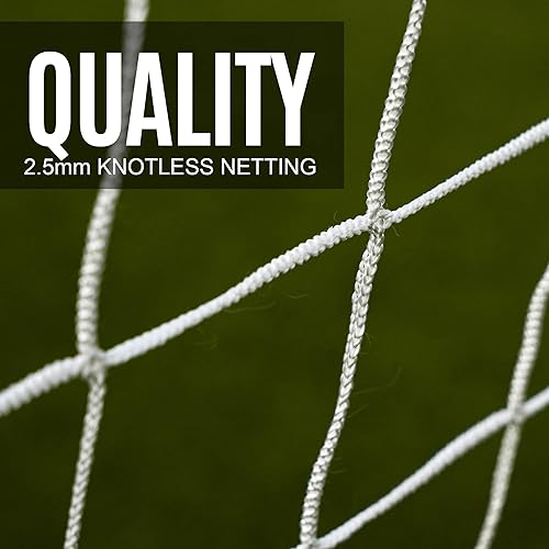 Miniatura 5 de QUICKPLAY GS Porterías de Fútbol - Portería de Fútbol de Acero Galvanizado Súper Duradera [5 Tamaños] Tamaños Reglamentarios, Red Profunda, Movible