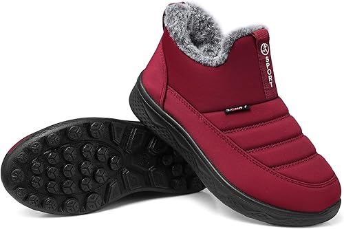 SWQZVT Botas de invierno para mujer, para la nieve botas de invierno antideslizantes al tobillo, cómodas y resistentes al aire libre
