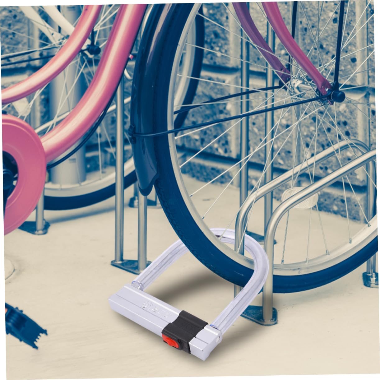 Antivol en U pour Moto et Vélo, Acier Inoxydable, Résistance Hydraulique, Haute Sécurité, pour Cyclisme et Protection Extérieure