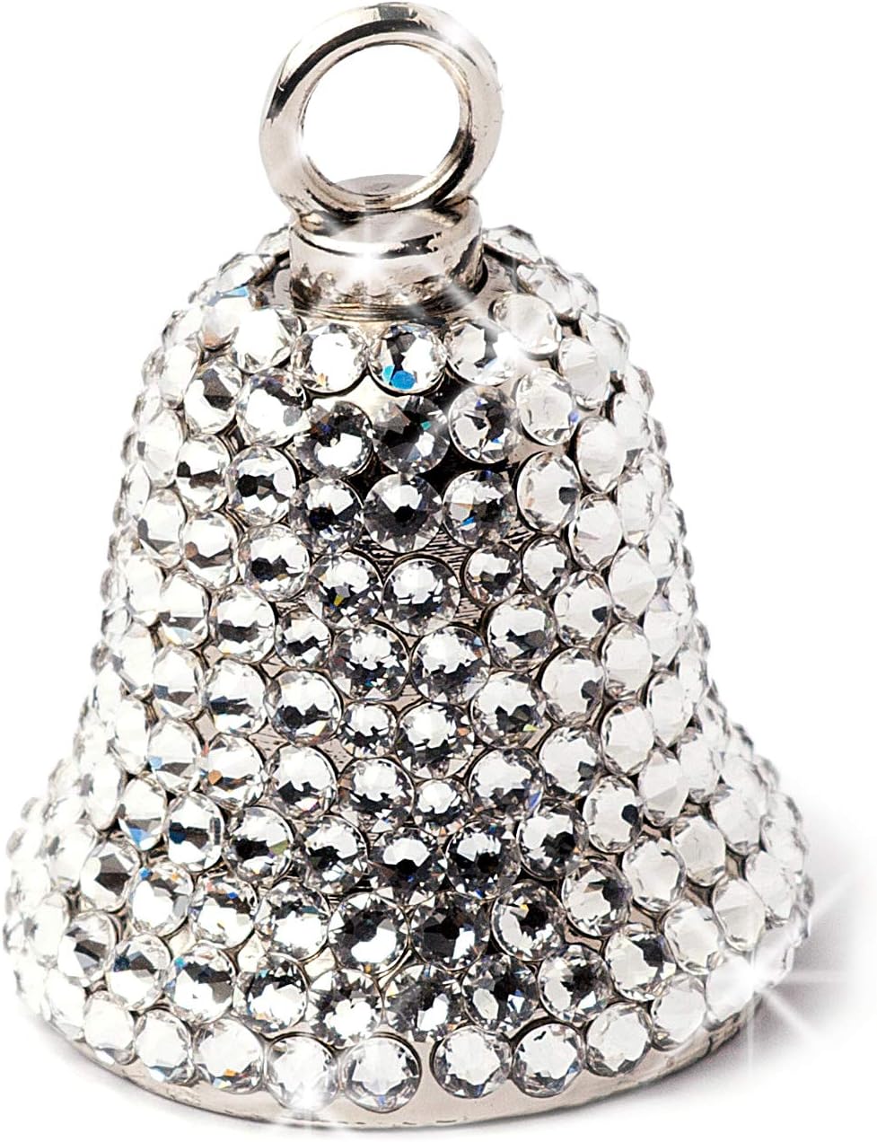 Motorcycle Bell for Women Bikers Handcrafted with Crystals - Angel Bling Harley Accessories for Good Luck & Gremlin Protection - Includes Luxury Gift Box & Key Ring