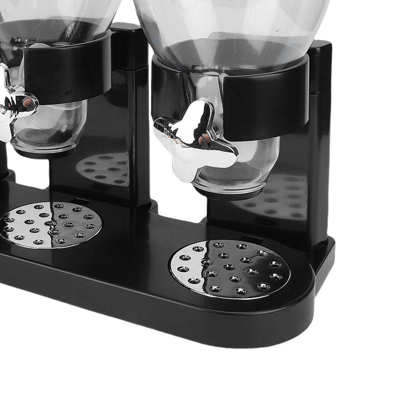 Dispensador de cereales, dispensador triple de alimentos, contenedor de almacenamiento compacto multifuncional para encimera para despensa de cocina casera, dispensador giratorio (Negra)