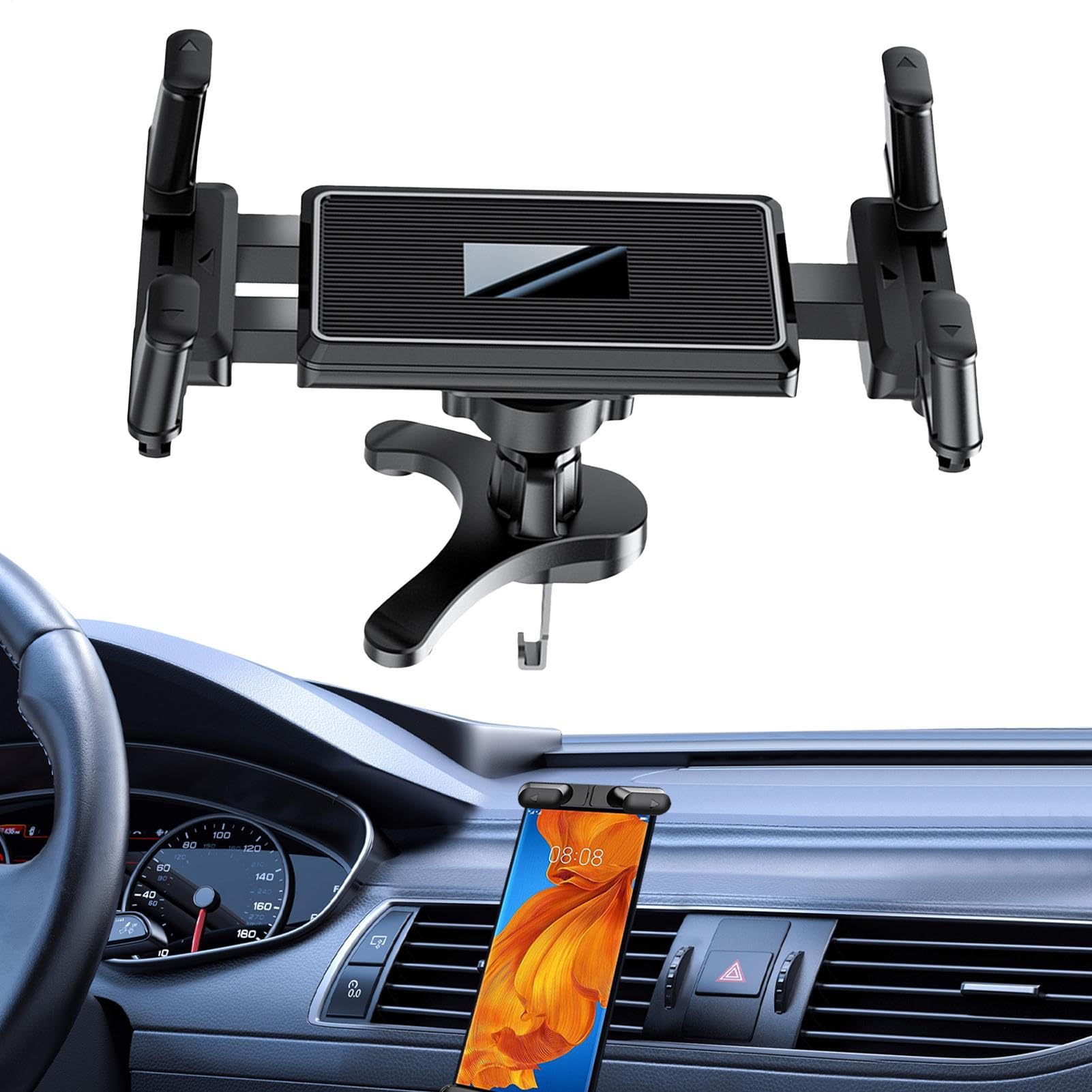 Soporte para Móvil para Coche Cuna para Rejilla de Aire con Rotación de 360 | Soporte Plegable para Teléfono Móvil en el Coche Universal para Conductores Hombre Mujer Reparto Comida SUV Sed
