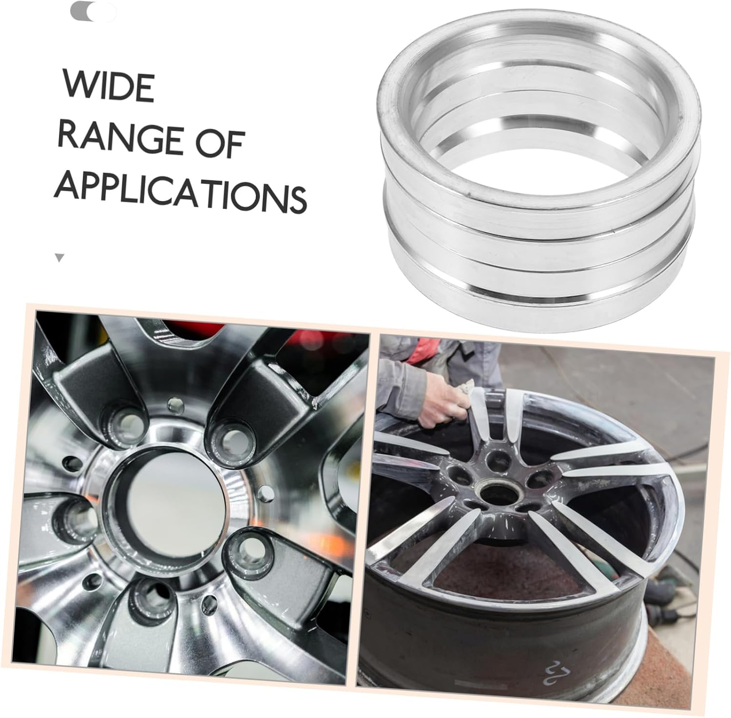 MAGICLULU 4Pcs Hub Centric Rings to Durable Wheel Centering Adapter for Improved Handling and Fuel Efficiency Compatible with Various Car Models