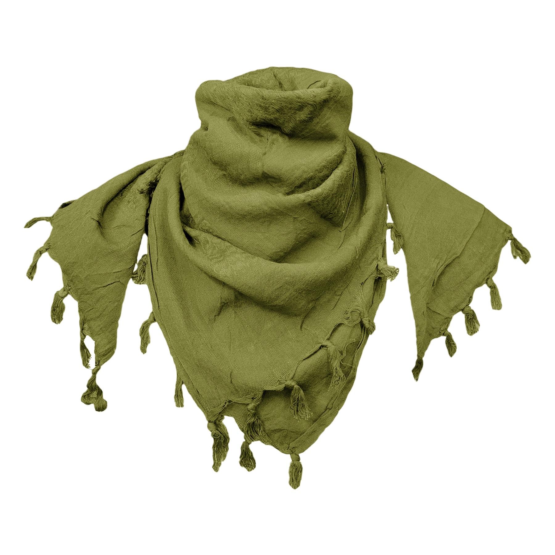 VINTIKA Army Scarf Military Tactical Shemagh Scarves – 100% Cotton Desert Keffiyeh Wrap - Olive