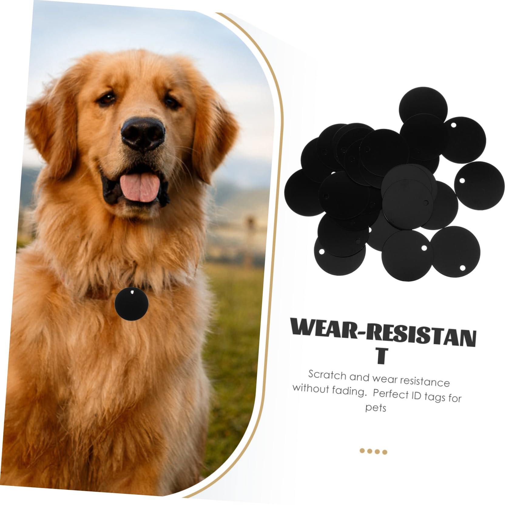 SUPVOX Médaille pour Chien Ronde Vierge en Alliage D’Aluminium 25 Pcs