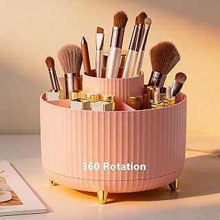 Organizador de brochas de maquillaje giratori...