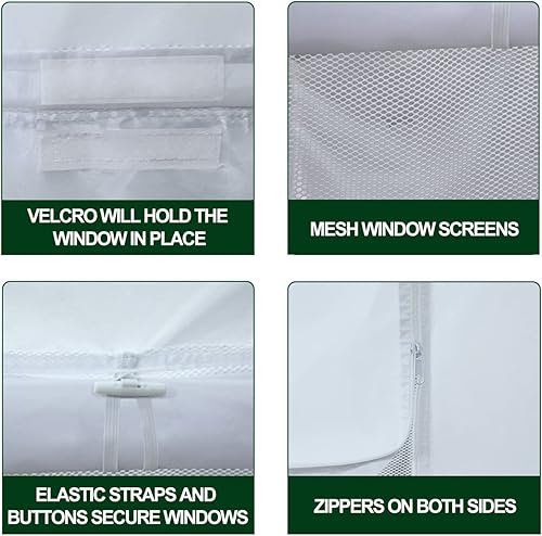 Miniatura 10 de Eurmax - Kit de cuatro paredes laterales para toldo desplegable (10 x 20pies, color dorado)