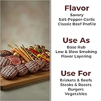 Vista 3 de Hotty Totty Brisket BBQ Rub & Seasoning (delicia bovina) – Sal, pimienta y ajo mezcla para ahumar y asar a la parrilla – Frotar de res estilo Texas