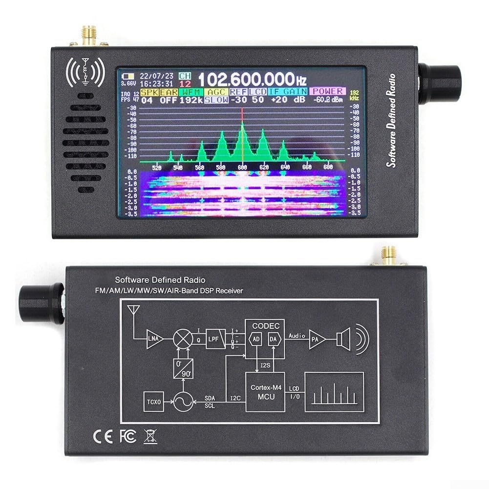 Radio portátil de onda corta con chip dsp, receptor de banda completa para HAM SW AM para FM SSB, pantalla LCD táctil de 5000 mAh para batería