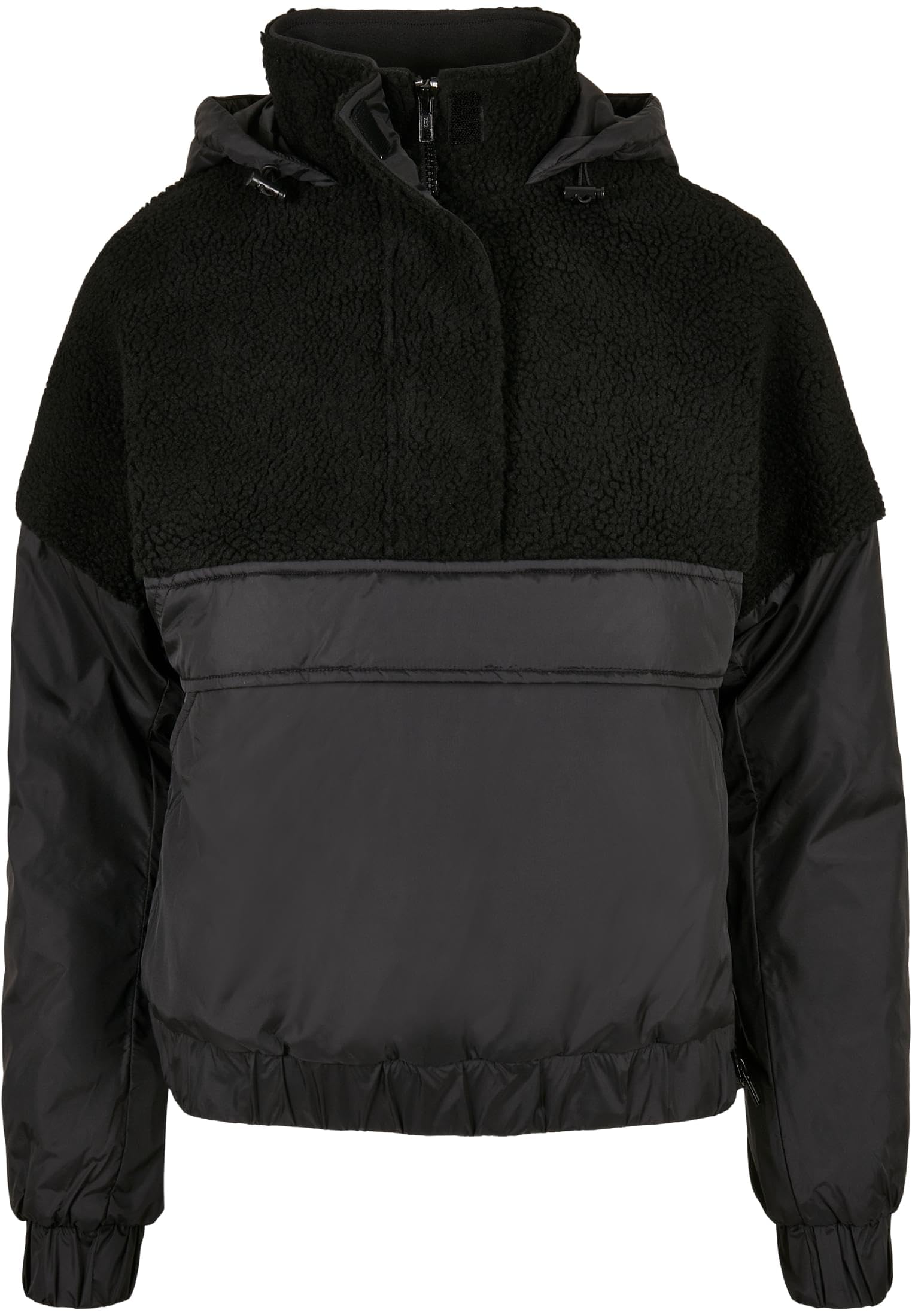 Urban Classics Damen Ladies Sherpa Mix Pull Over Jacket