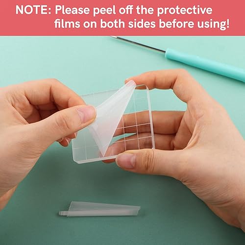 Miniatura 4 de Briartw Juego de 7 herramientas de estampado de acrílico con líneas de cuadrícula para álbumes de recortes, manualidades, tarjetas, kit de bloques