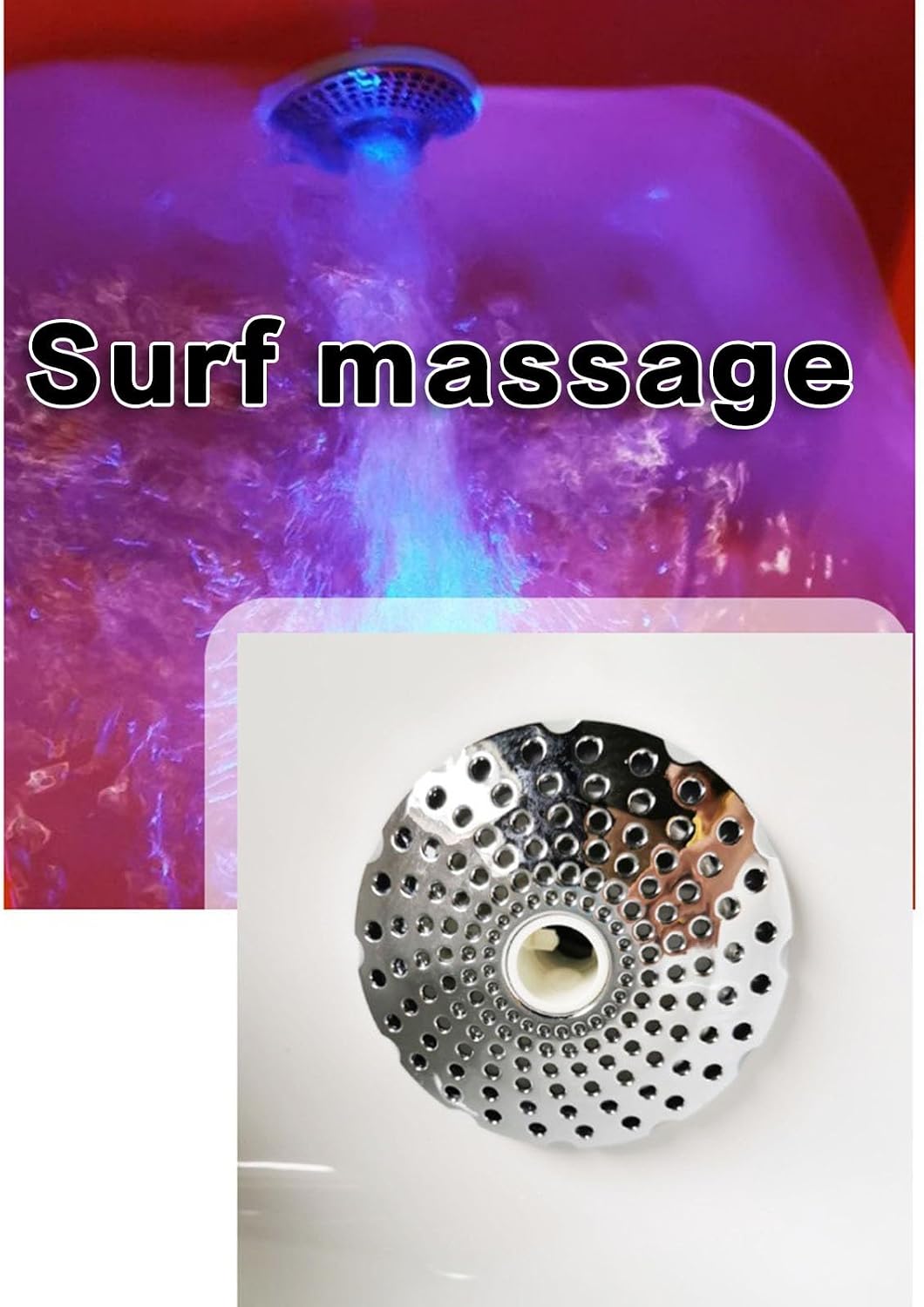 Acrylic Footbath Portable Foot Spa Bathtub Foot Baths & Spas Adjustable Temperature with Heat and Massage Pedicure Bowl Colorful Lamp for Home Spa Treatment (Color : with Water Pump)