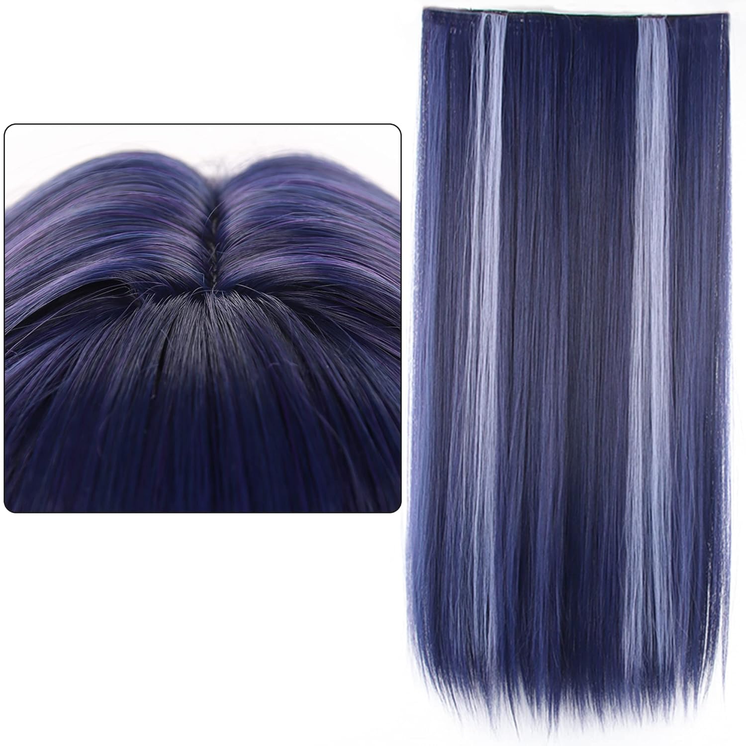 Anime Purple Female wig Long straight Hair With Bangs for Women COS Game Cosplay wigs Halloween,Christmas,Comic con.
