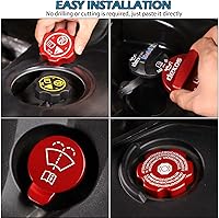 Vista 5 de Aluminium Alloy Engine Oil Cap Radiator Cap Washer Cap Brake Fluid Cap Cover Trim Compatible with Chevrolet Corvette C8 2020-2023 2024 2025, Engine