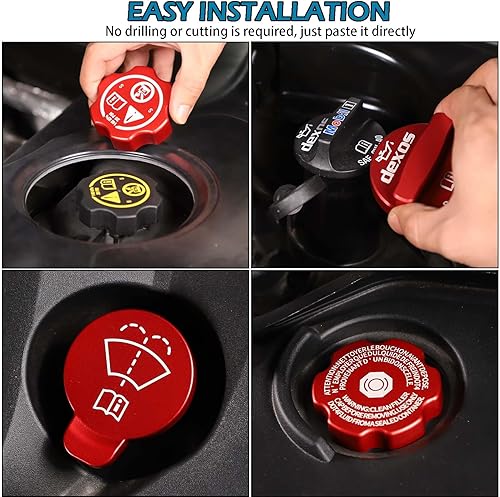 Miniatura 5 de Tapa de aceite de motor de aleación de aluminio, tapa de radiador, tapa de arandela, tapa de líquido de freno, compatible con Chevrolet Corvette C8