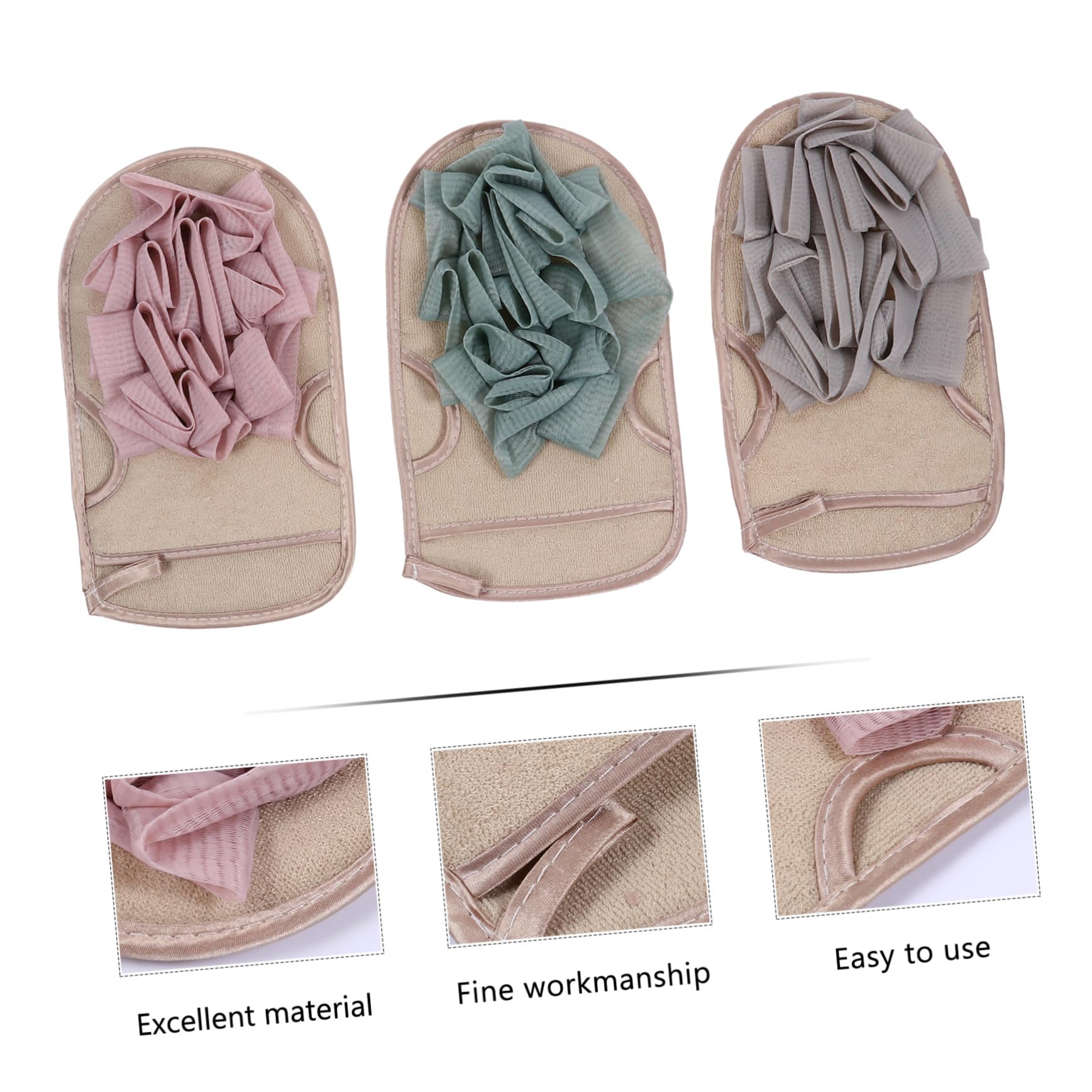 POPETPOP 9pezzi Guanti Esfolianti Da Bagno Spugne Doublé Sided Per Rimozione Rifiuti Cutanei e Pulizia Della Di Guanti Vari Colori
