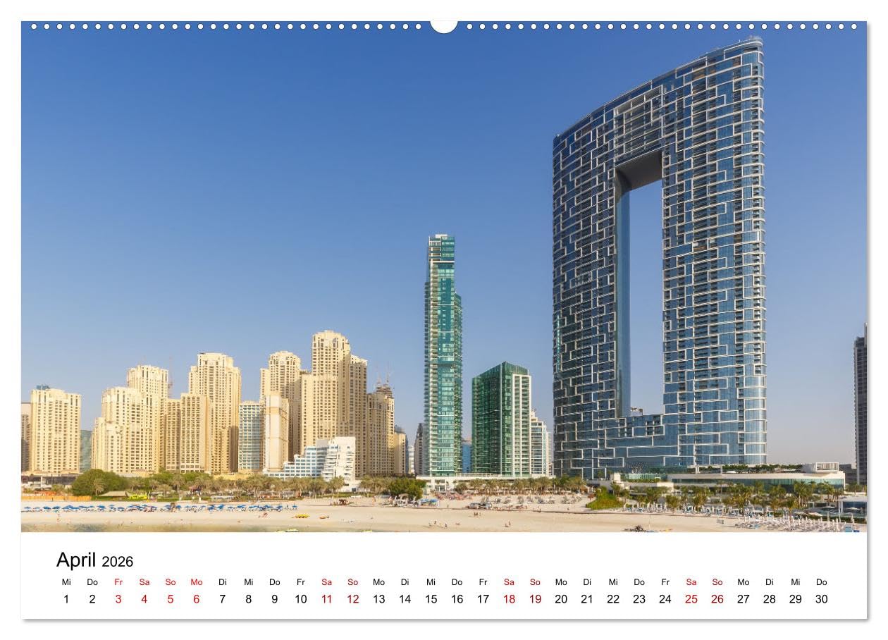 Weltstadt Dubai (Wandkalender 2026 DIN A2 quer), CALVENDO Monatskalender: Die schönsten Fotos der Stadt aus 1001 Nacht (CALVENDO Orte)